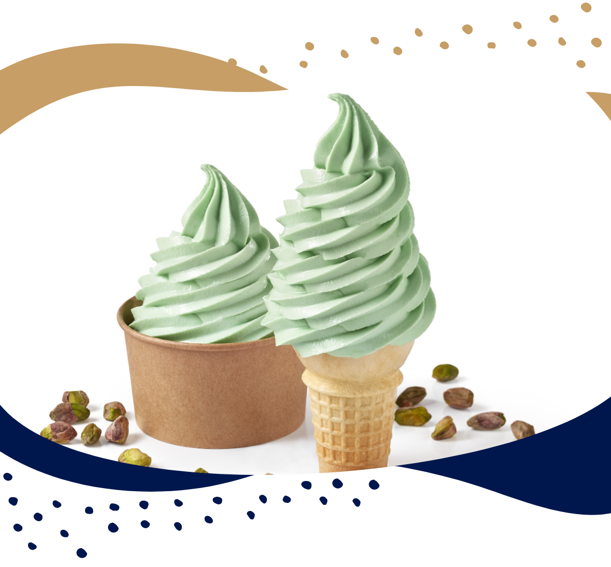 🍦 Original soft serve. Classic Pistachio flavor. Carvel Ice Cream